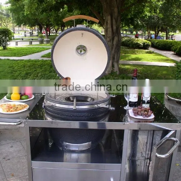 Auplex Outdoor Trolley Stainless Steel Kamado BBQ Table photo-3