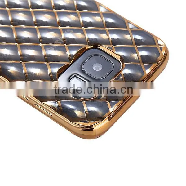 C&T Luxury Plating Pattern Diamond Lattice Transparent Soft Tpu Case for Samsung Galaxy S7 5.1" photo-3
