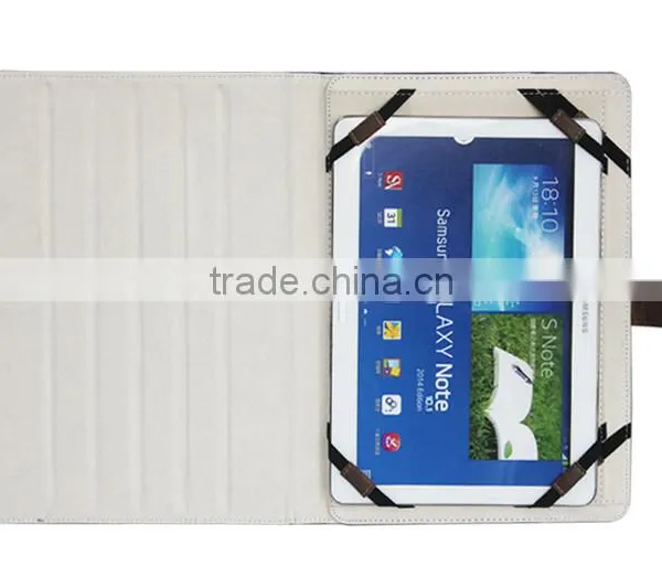 4 Elastic Bands Stand Horizontal Fashion Universal Tablet Case Leather Cover Quality Choice
