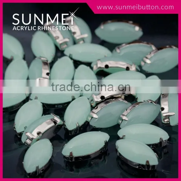 Fashion Plastic Opal Rhinestone in Sew on Setting for Garment Accessories photo-2