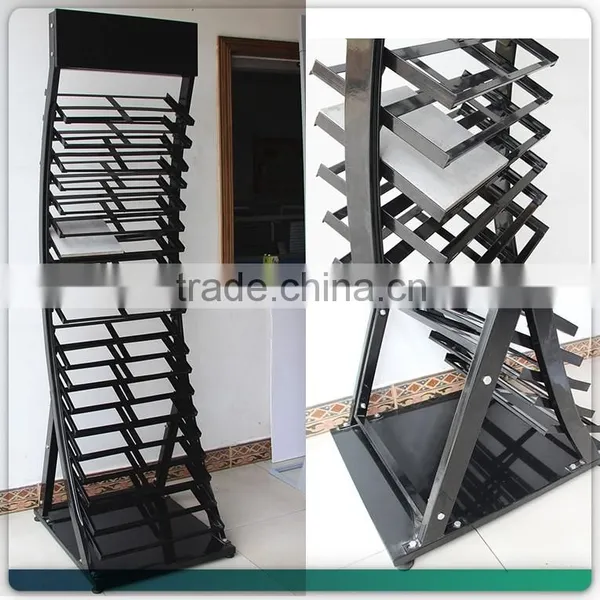Custom Floor Metal Ceramic Tile Showroom Display Stand HSX-S0357 photo-6