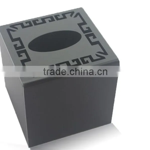morden design handmade  express acrylic household items black acrylic tissue box