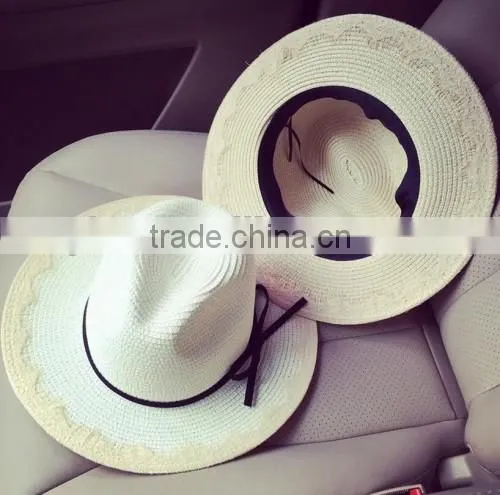 2016 Professional Factory Sale Handmade Straw Hats Boutique Shop New Arrived Women Straw Hat Wholesale photo-2