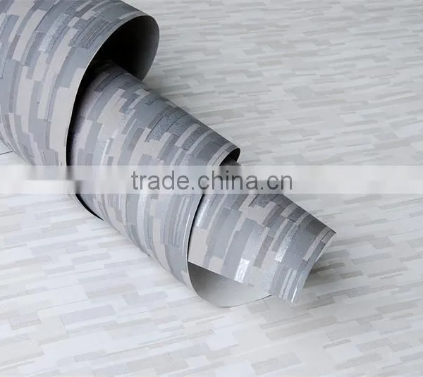 New Non-woven Decorative Silver Mosaic Wallpaper photo-6