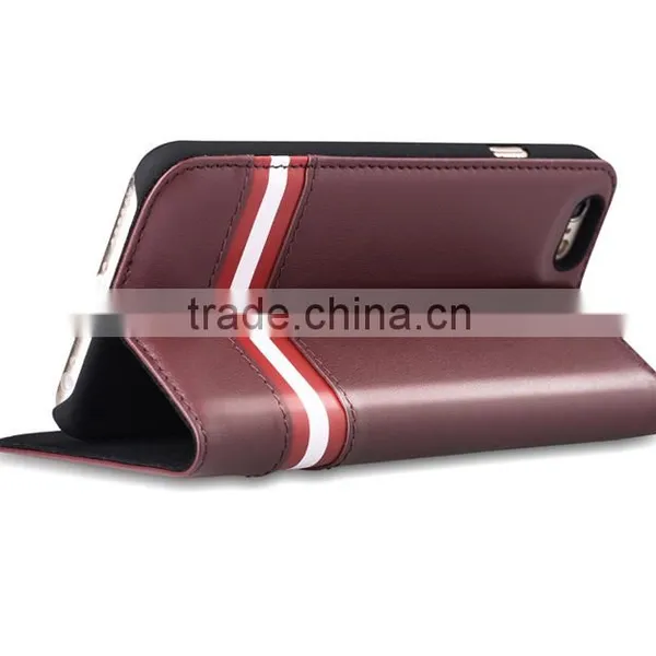 China Manufacturer Genuine Leather Cell Mobile Phone Case for Iphone 6 Plus photo-2