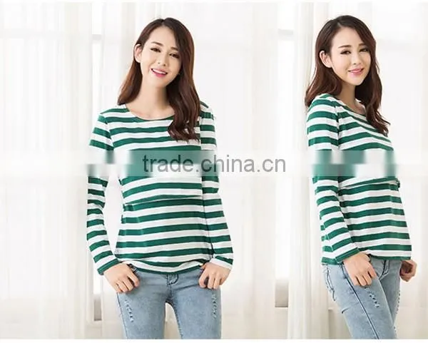 Long Sleeves Nursing Wear Breastfeeding Top for Pregnant Women photo-3