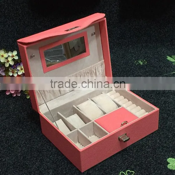 Factory Wholesale Custom Luxury Leather Jewelry Box, Red Beautiful Watch Box photo-4