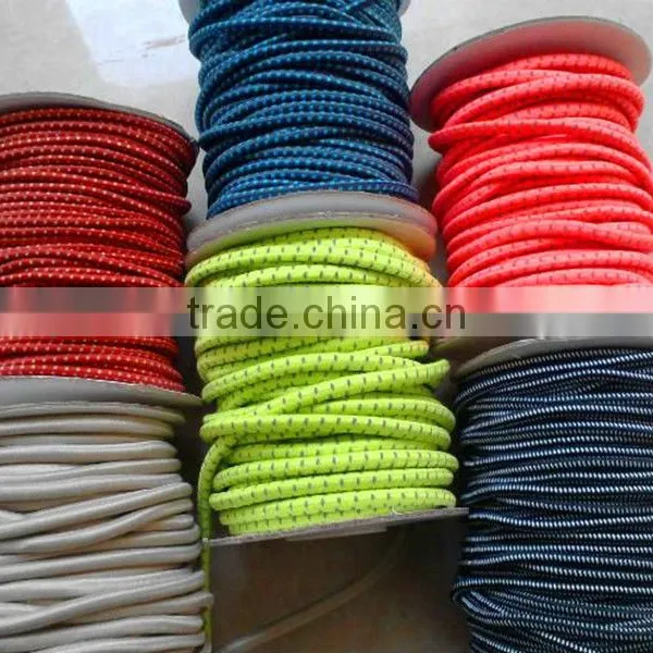 6mm-10 Yellow Hollow Polypropylene Rope Flat/round Elastic Cords photo-3