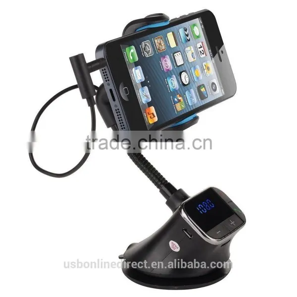 Hot Selling FM Transmitter Car Kit Car Holder Charger Handsfree MP3 Player for IPhone 6 Samsung