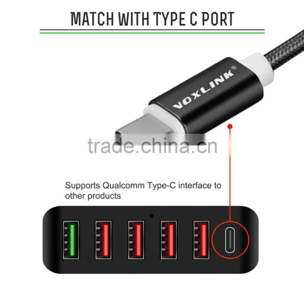 VOXLINK Fast Charging 40W 5V 8A Quick Charge 3.0 + Usb Type c Charger Adapter With 4 Usb Ports(US/UK/EU Optional)) photo-2