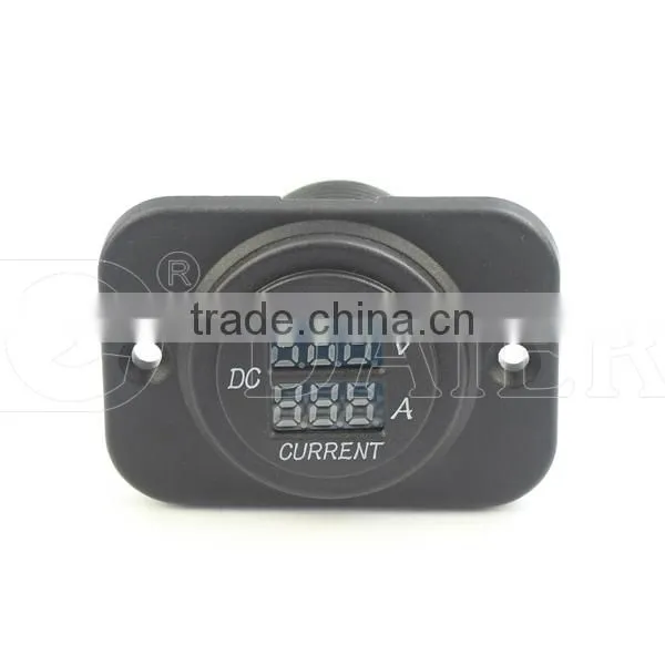 Dual Port Car DC 12-24V Digital Ammeter And Voltmeter Socket photo-2