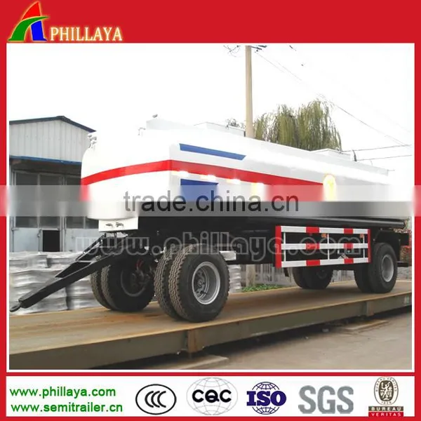 Drawbar 2 Axle 20000Liters Stainless Steel Tank Drinking Water Tanker Truck Trailer For Sale photo-6