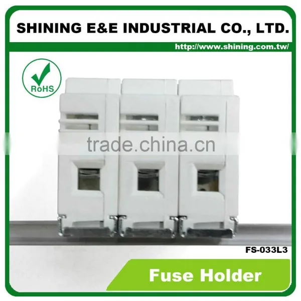 FS-033L3 UL Approved 600V 32A 3 Pole 10x38 Porcelain Fuse Carrier photo-5