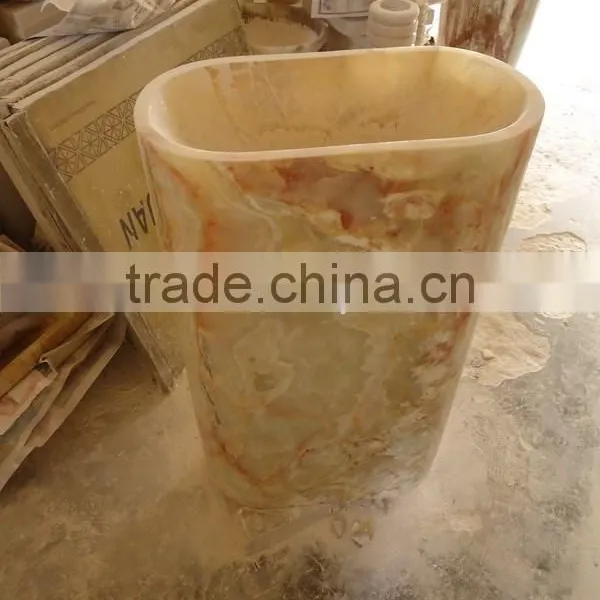 BEAUTIFUL BACKLIT ONYX PEDESTALS SINKS photo-4