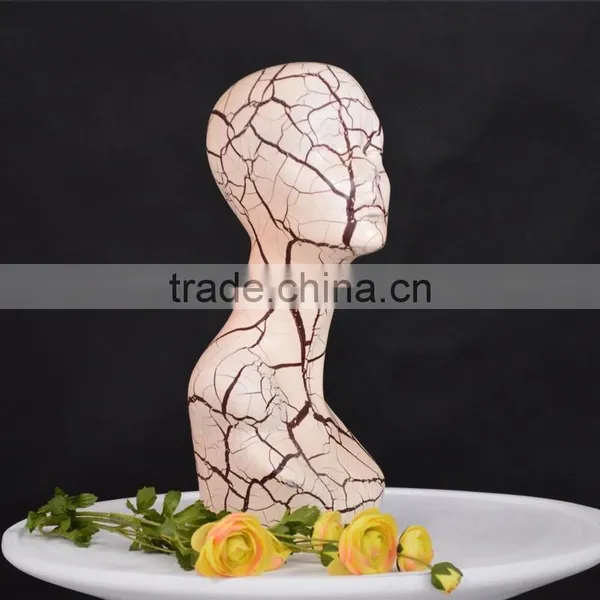 Fashion Fiberglass Art Female Mannequin Head For Hat/Wig Retail Store Display photo-2