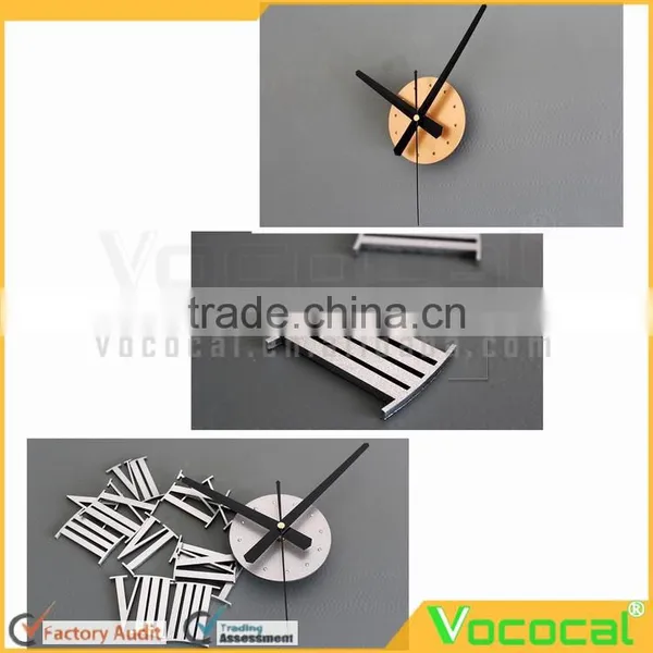 Modern DIY Art 3D Metal Roman Numeral Wall Clock for Home Office Decoration photo-2