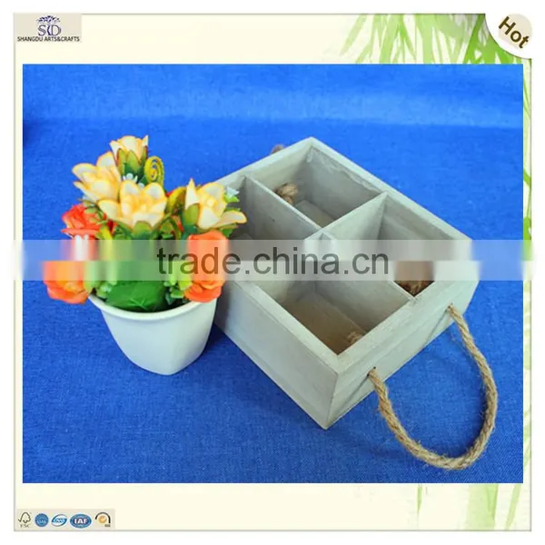 Wholesale Antique Rope Handles Decorating Wooden Box photo-4