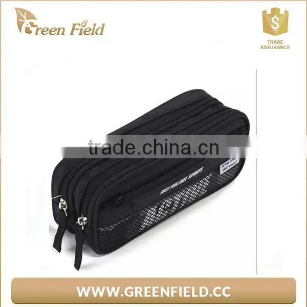 Fashion Fabric Pencil Bag Double Layer Canvas Pancil Case photo-3