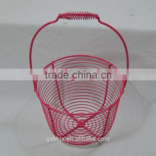 Set of Three Metal Wire Fruit Basket With Handle photo-6