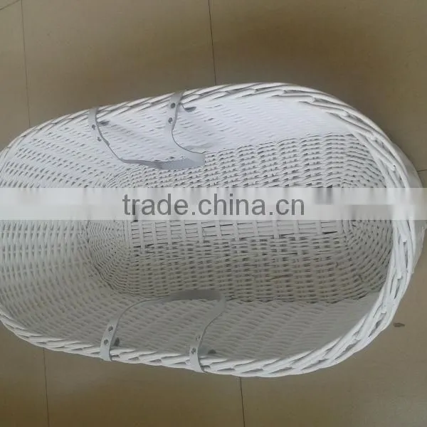 Factory Supply Eco-friendly 100%handmade Bassinet Wicker Baby Basket photo-5