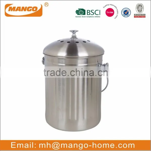 Colorful Powder Coating PP Inner Metal Kitchen Compost Bin photo-4