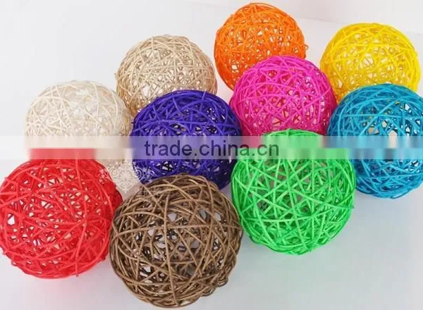 Colorful Rattan Ball/ Large Wicker Ball for Christmas Decoration. photo-5