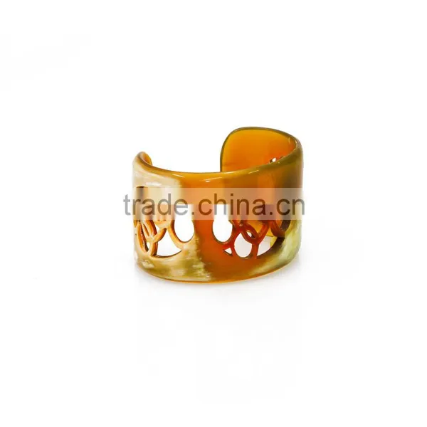 Horn Napkin Ring, Amber Color, Table Decoration, Round Shape, 100% Handmade in Vietnam photo-4