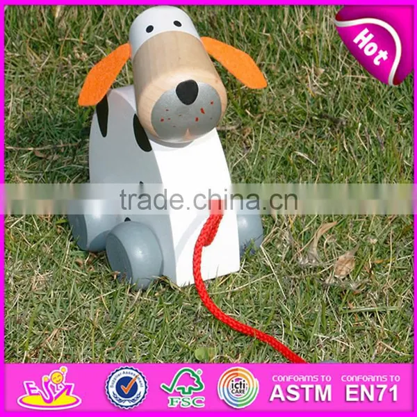 New Kid Cute Wooden Dog Pull Line Toy,Animal Design Wooden Pull Toy for Kids,Wooden Pull and Push Toy for Children W05B095 photo-5