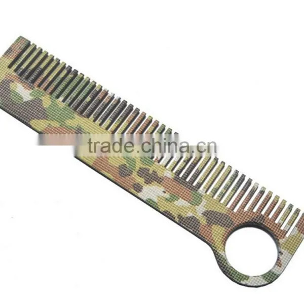 TK-5963 Outdoor Camouflage Ti EDC Titanium Comb for Soft Hair photo-3