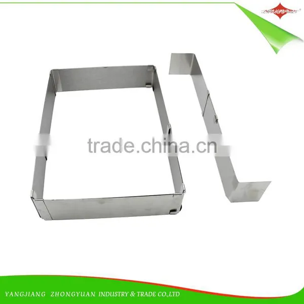 ZY-F1401 Pratical Adjustable Stainless Steel Square Mousse Cake Mold photo-3