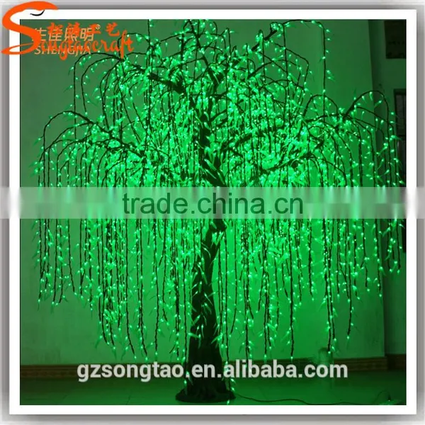 Factory Wholesale Artificial Weeping Led Lighted Willow Tree For Decoration photo-2