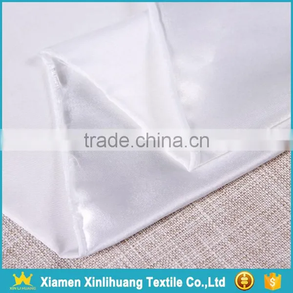 Competetive Price 50Dx75D White Color 100% Polyester Plain Satin Fabric photo-3