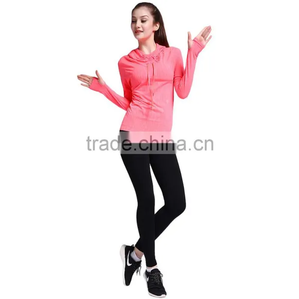 Women Solid Hoodies Fashion Casual Sport Wear Long Sleeve Pullovers Hooded Custom Sports Wear Hoodies photo-2