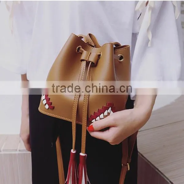 Zm50213b Tassel Bucket Bag Women Single Shoulder Bags photo-2