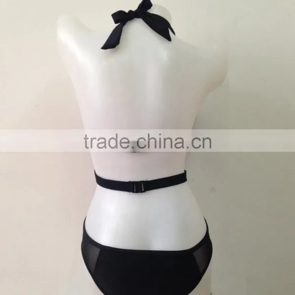 M865 Runwaylover2016 Ladies Sexy Black Perspective One Piece Bikini Swimwear photo-3
