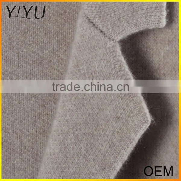 Wholesale 2016 Women Tailored Collar Long Sleeve Button Down Knit Cashmere Cardigan With Pocket photo-3