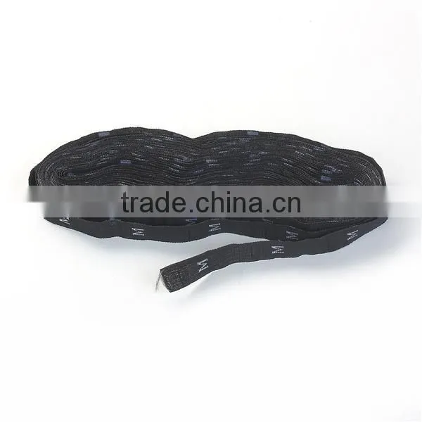 Polyester Clothing Labels Size Tags Craft Black Size M Embroidered Cloth Iron On Patch photo-3