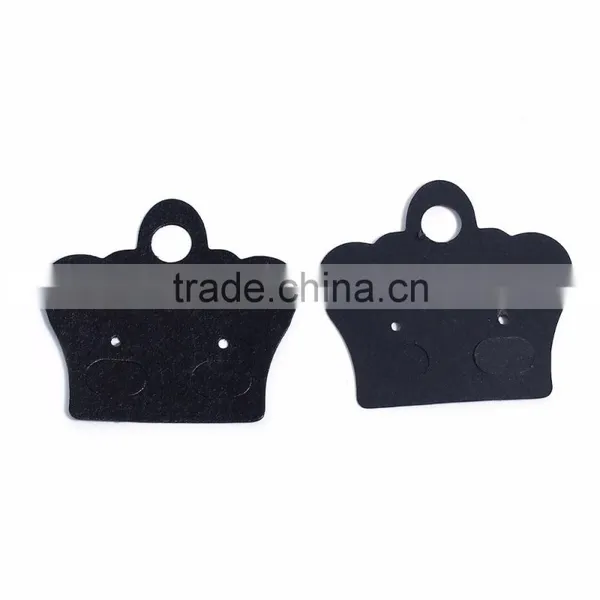 Paper Jewelry Display Card Crown Black 5.2cm(2") x 4.8cm(1 7/8"), 1 Piece photo-3
