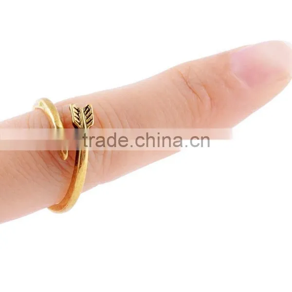 Gold /Silver Plated Adjustable Ring Arrow Wrap Rings Women Jewelry photo-3