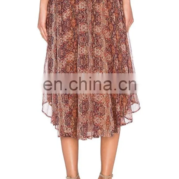 New Fashion Women Ruffled Bohemian Long Skirt photo-3