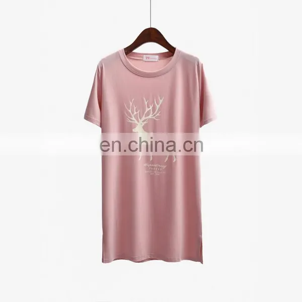 OEM Fashion Printed Elk Patterns Women Long T Shirt photo-4