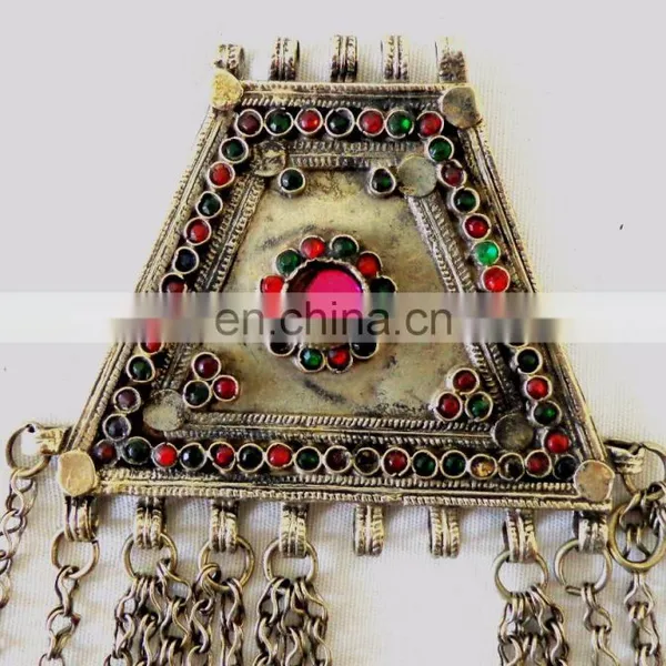 Wholesale Afghani Necklaces Kutchi Pendant Set- Fashion Belly Dance Handmade Chokers Afgani Set photo-3