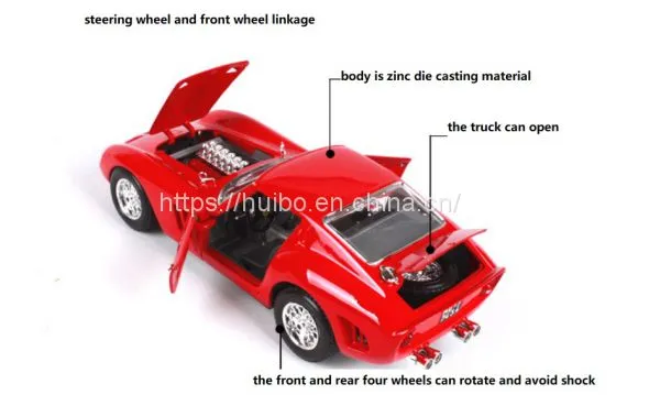 Die Casting 1/18 Ferrari 250 GTO Sport Car Hot Sale photo-3