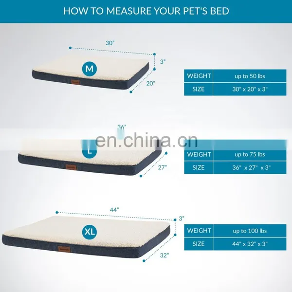 2020 Wholesale Modern Grey Raised Indestructible Memory Foam Dog Pet Mat Beds photo-5