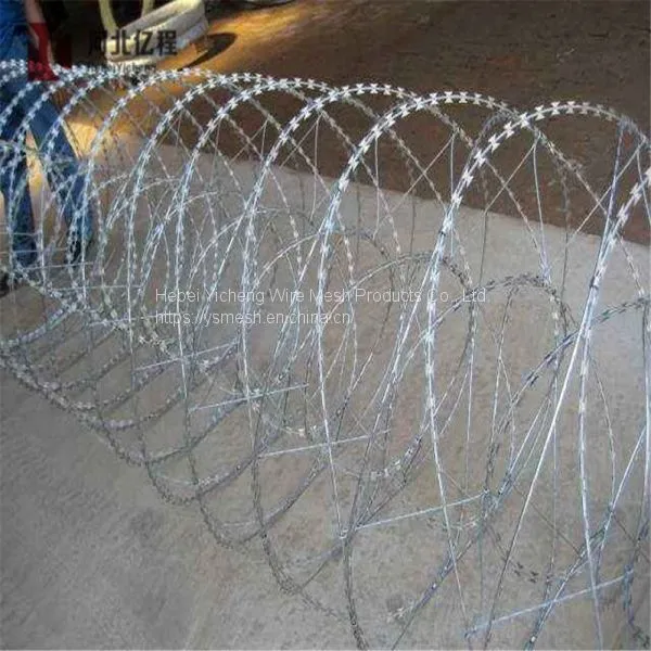 2020 Low Price High Quality Hot Galvanized Razor Barbed Wire,Concertina Razor Wire Real Factory photo-4