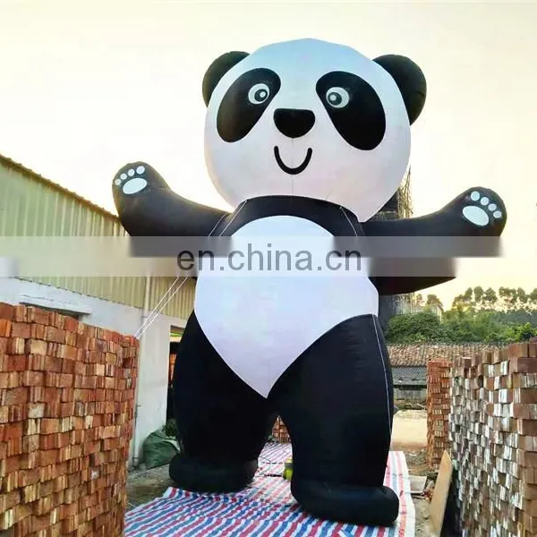 Outdoor Inflatable Panda Model With LED Light , Inflatable Panda Cartoon Character For Attracting People ,Advertising photo-4