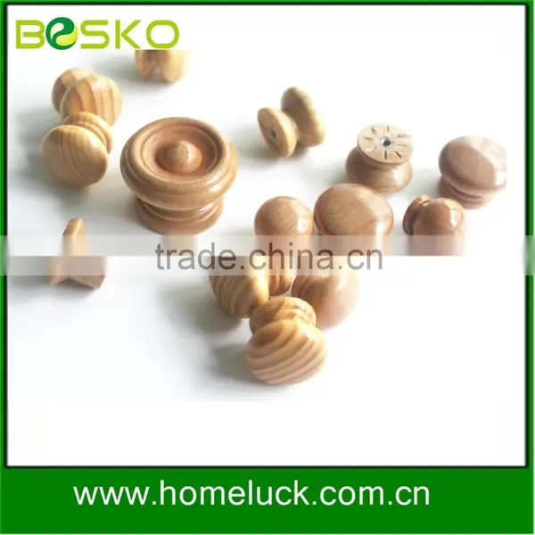 Natural Material Drawer Wood Door Handles Small Round Wooden Knobs Quality Choice photo-5