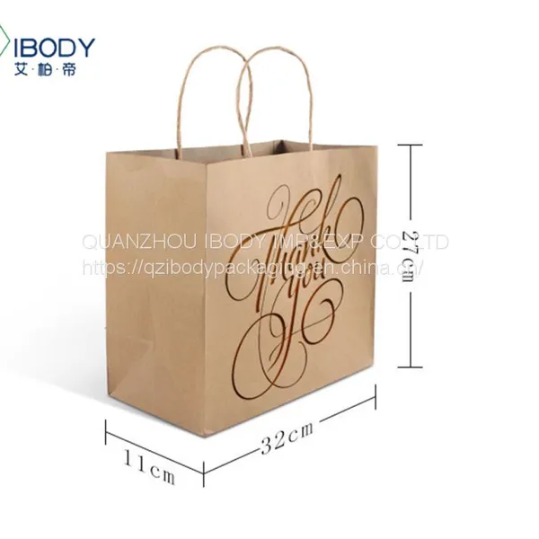 Custom Recycled Kraft Paper Shopping Bag Gift Paper Bag Packaging Hot Products photo-4
