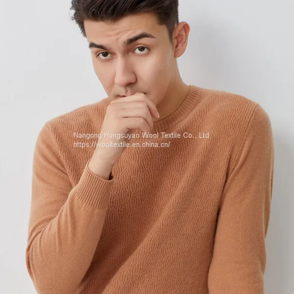 Roundneck 100% Cashmere Sweaters Men Fashion Cashmere Jumpers For Men photo-3