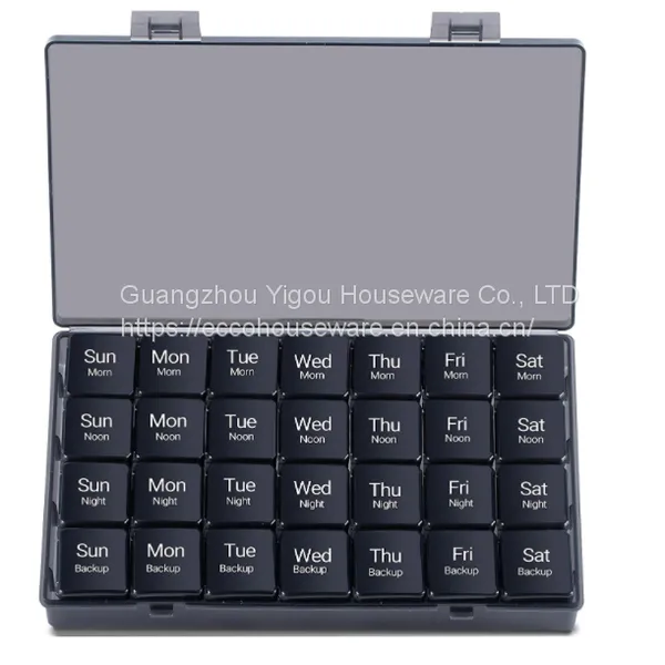 2020 Custom Eco Friendly Weekly Wheat Straw Pill Dispenser Container Medicine Case 7 Day Pill Box photo-4